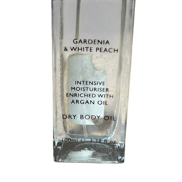 Pecksniff's England Gardenia & White Peach Dry Body Oil 3.38 Fl Oz New - Picture 2 of 3